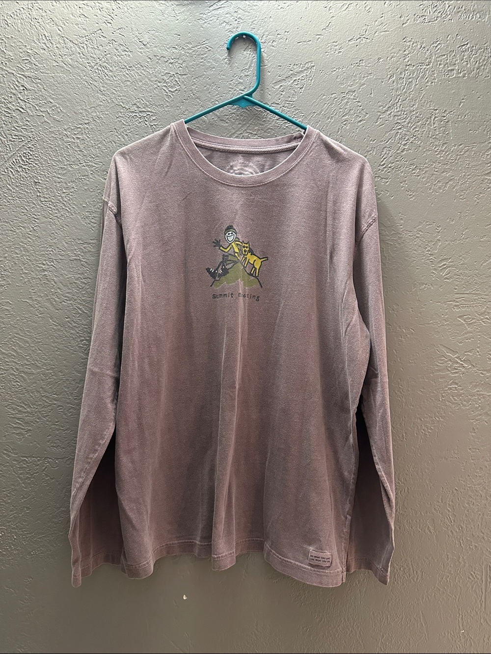 Life Is Good Mauve Long Sleeve Graphic Tee